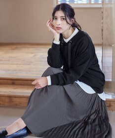 Tiaclasse 【洗える】フード風ダイバートップス