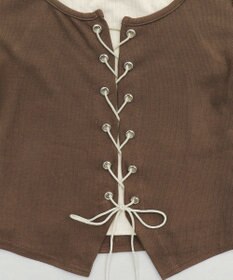 WEGO フロントレースアップレイヤードT