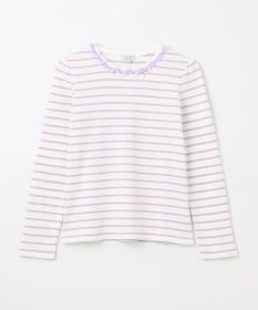 ANY KIDS リボン×ボーダー長袖Tシャツ