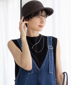 23区 【見上愛さん着用】フェルト キャップ ダークブラウン系