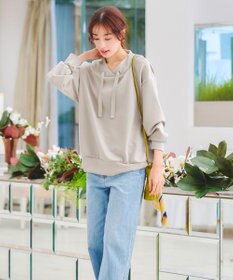 Tiaclasse 【洗える】フード風ダイバートップス