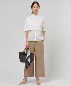 J.PRESS LADIES L 【WEB限定カラーあり・一枚で着映え】ラミーポプリン ティアード シャツ