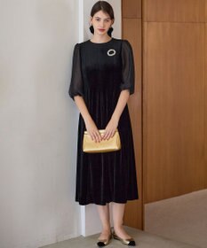 23区 【APPLAUDIR】ベロアコンビ ドレス