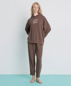 une nana cool 【綿混】あくびのお嬢さんの裏毛フーディーパジャマ