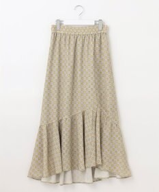 自由区 【洗える・XSサイズあり】アラベスクプリント スカート