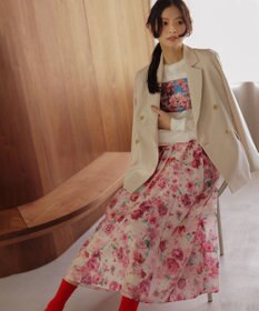 組曲 L 【先行予約・Flower Collection】プリントロングTシャツ