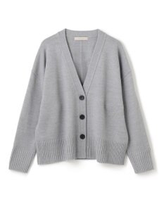 UNFILO 【洗える】クロップド Vネック カーディガン