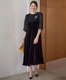 23区 【APPLAUDIR】ベロアコンビ ドレス