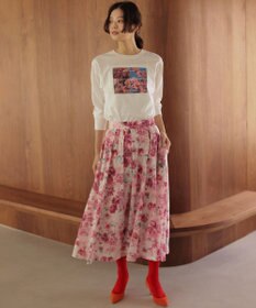 組曲 L 【先行予約・Flower Collection】プリントロングTシャツ