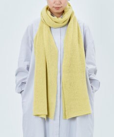 AND WOOL 〈上質な素材と手仕事から生まれた優しいニット〉カシミヤ100%の細巾ストール / マフラー