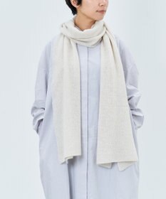 AND WOOL 〈上質な素材と手仕事から生まれた優しいニット〉カシミヤ100%の細巾ストール / マフラー