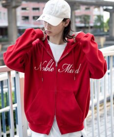 WEGO 【25年秋冬新作/ユニセックス着用ITEM/SMLサイズ展開】グラフィックロゴダブルZIPパーカー