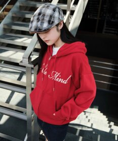 WEGO 【25年秋冬新作/ユニセックス着用ITEM/SMLサイズ展開】グラフィックロゴダブルZIPパーカー