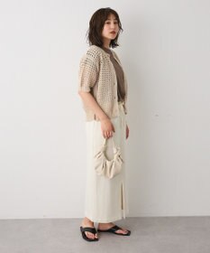 CRAFT STANDARD BOUTIQUE ハーフスリーブメッシュニットカーディガン