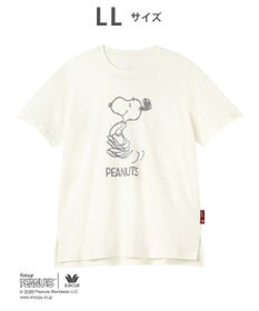 WACOAL PEANUTS トップス 4分袖 Tシャツ 綿100%(本体) スヌーピー レディース FTT168 /ワコール