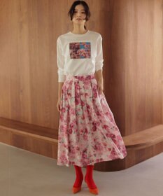 組曲 L 【先行予約・Flower Collection】プリントロングTシャツ