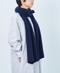 AND WOOL 〈上質な素材と手仕事から生まれた優しいニット〉カシミヤ100%の細巾ストール / マフラー