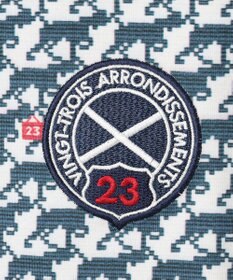 23区GOLF 【WOMEN】【吸水速乾/UVカット】ハンタードッグ柄シャツ