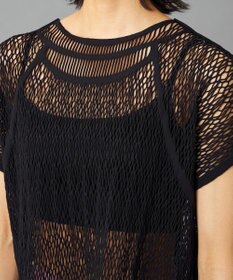 Chacott 【ノーソーイングニット】ランダムメッシュニットTシャツ