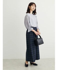 Green Parks きれいシルエットチェック裾フレアスカート