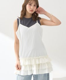 earth music&ecology 裾フリルキャミワンピース