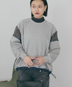 AMERICAN HOLIC 異素材ドロスト配色プルオーバー