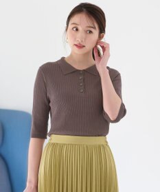 ANY L 【洗濯機可能】ポロカラーニット