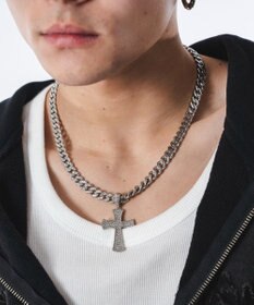 WEGO Mモチーフラインストーンネックレス