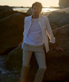 JOSEPH ABBOUD 【オリジナルオーガニックコットン使用】JOE COTTONサッカークルーネック シャツ