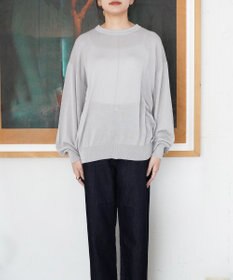 TOQUE 〈大草直子さんアドバイザー〉ウォッシャブルシルク×コットン ニットロングスリーブ