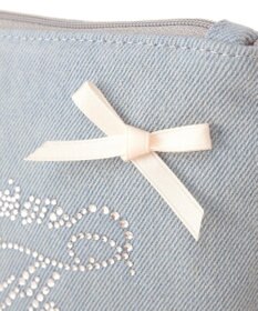 Maison de FLEUR ラインストーンデニムポーチ