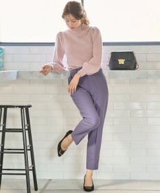 ANY SIS 【Oggi1月号掲載】モックネック袖パール調 ニット