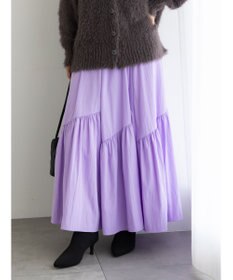 Te chichi マットタフタバイヤスティアードスカート