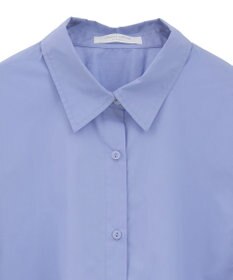 Green Parks イージーケア袖シャーリングシャツ