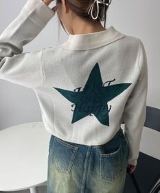 WEGO WZIPスターモチーフニット