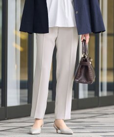 自由区 L 【洗える/セット可】ダブルクロス テーパードパンツ