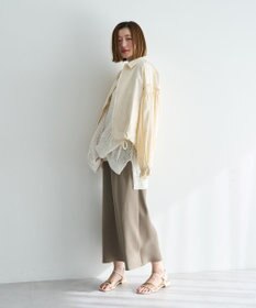 YECCA VECCA ボリュームギャザーデザインZIPブルゾン