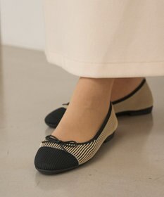 steppi ラウンド バイカラー バレエ パンプス