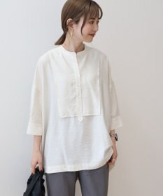 AMERICAN HOLIC 【WEB限定】接触冷感バンドカラーシャツチュニック