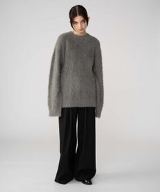 WEGO 【2025秋冬新作/ユニセックス着用ITEM/MLサイズ展開】フェザーニットプルオーバー