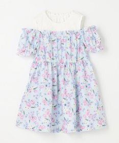 ANY KIDS オン・オフショルダー チューリップ ワンピース