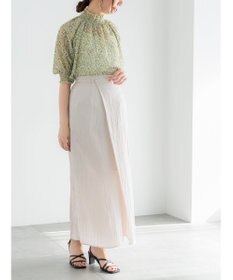 Te chichi フロントタックサテンスカート