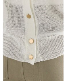 Te chichi 【WEB限定カラーあり】ペーパータッチヤーン2wayメッシュニット