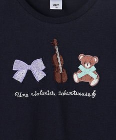 ANY KIDS おけいこモチーフ刺繍入り 長袖Tシャツ