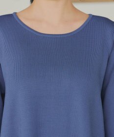 Tiaclasse シフォンフレア袖スポンジニットワンピース