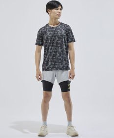 CW-X 【MEN】 CW-X トップス 【薄軽ランニングシャツ】 半袖 3分袖 Ｕネック 吸汗速乾性(本体) メンズ DLO155 /ワコール