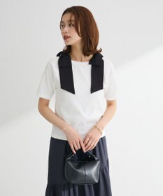 Green Parks ・ｓｗｉｎｇ　ｂｙ　ショルダーリボンリブカットソー