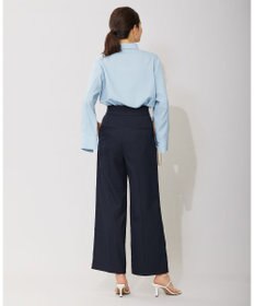 ICB L 【接触冷感・UVケア・速乾・洗える】FluidBackSatin スリットスリーブシャツ