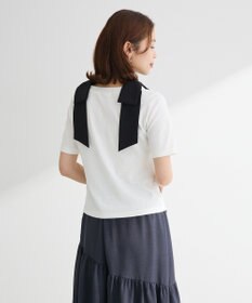 Green Parks ・ｓｗｉｎｇ　ｂｙ　ショルダーリボンリブカットソー