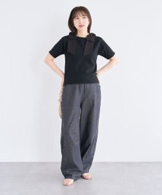 Green Parks ・ｓｗｉｎｇ　ｂｙ　ショルダーリボンリブカットソー